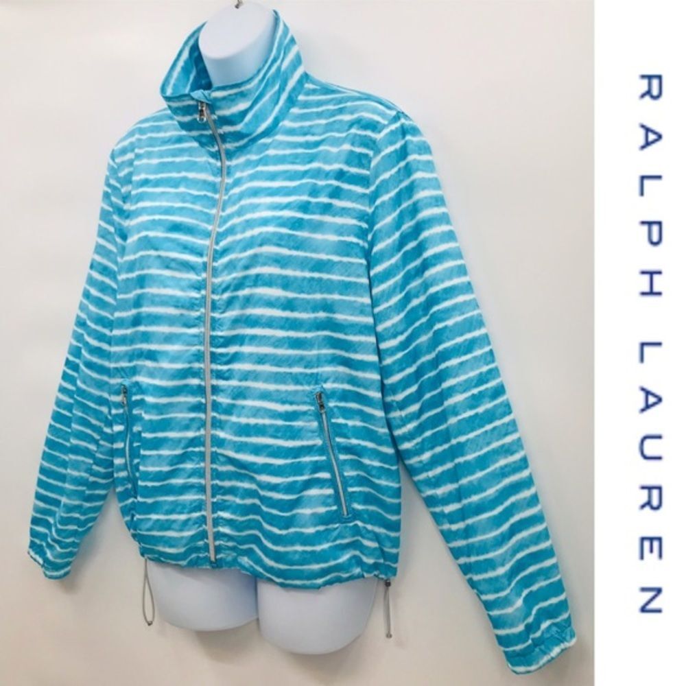 Lauren Ralph Lauren Sportswear Nautical Windbreaker Jacket Sz L - Picture 12 of 13